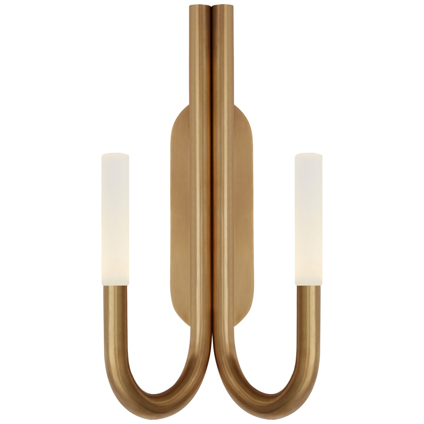 Rousseau Double Wall Sconce Antique-Burnished Brass