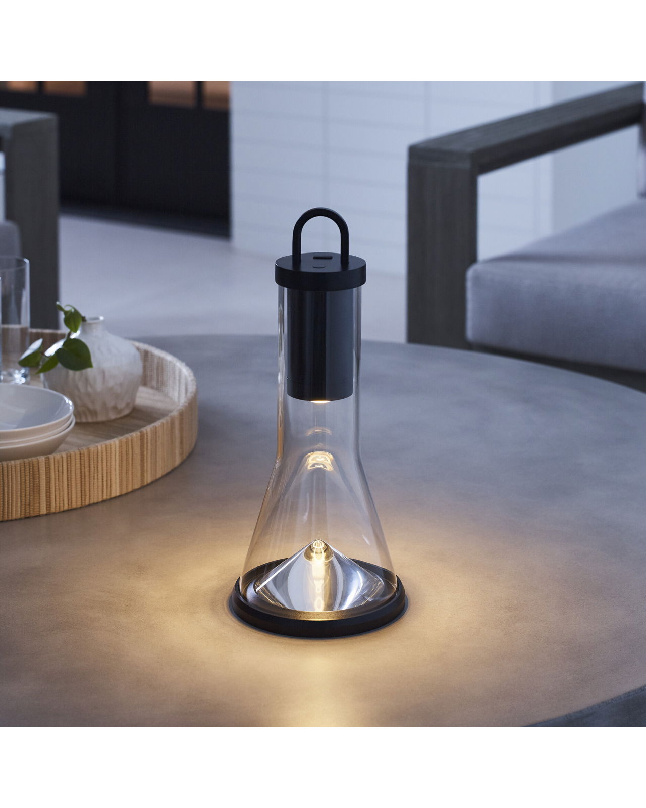 Kandella bordslampa uppladdningsbar svart