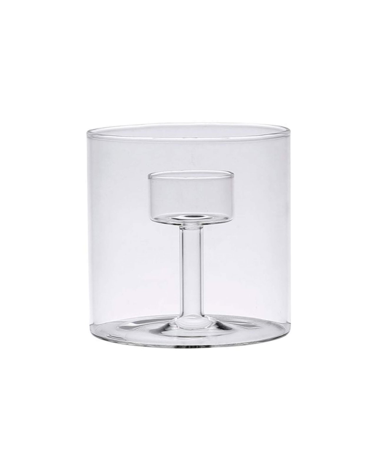 Lizette Candle Holder Clear Glass M