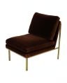 April lounge chair rust / brass