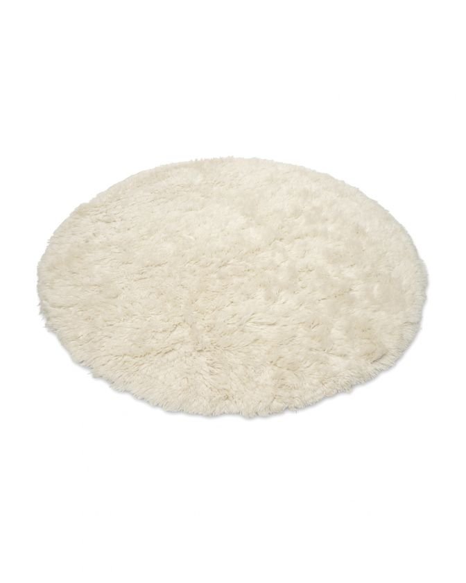 Cloudy Rug Round Natural White