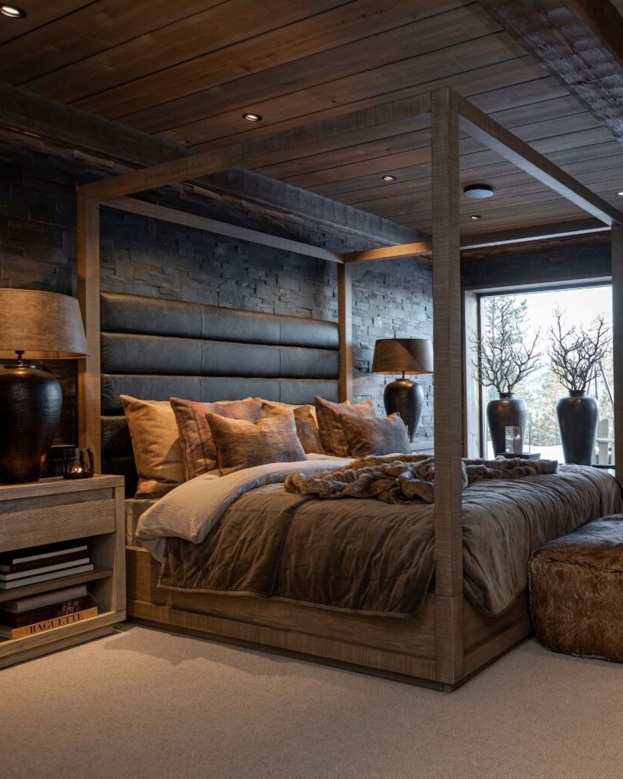 Hunter bed frame antique grey