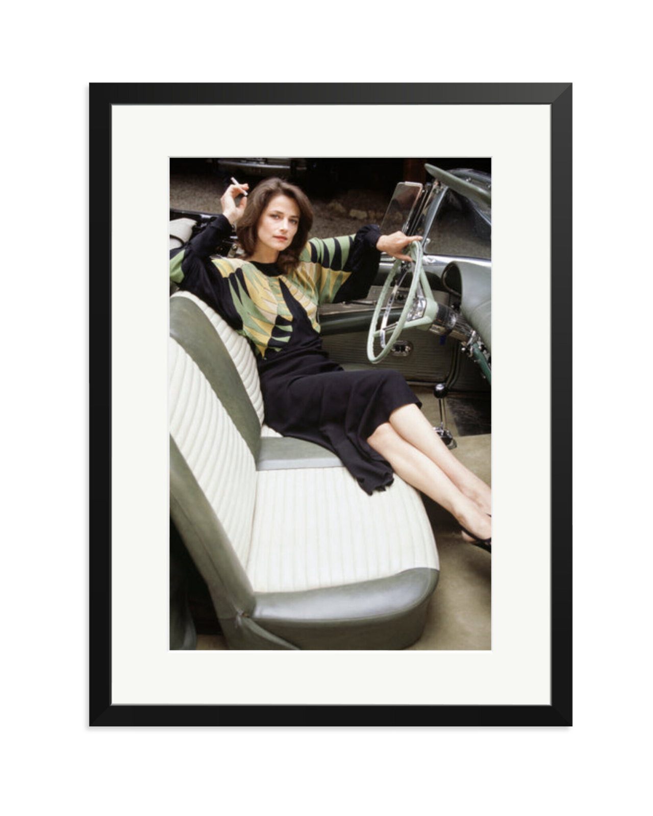 Charlotte Rampling in her Cadillac Black / XL