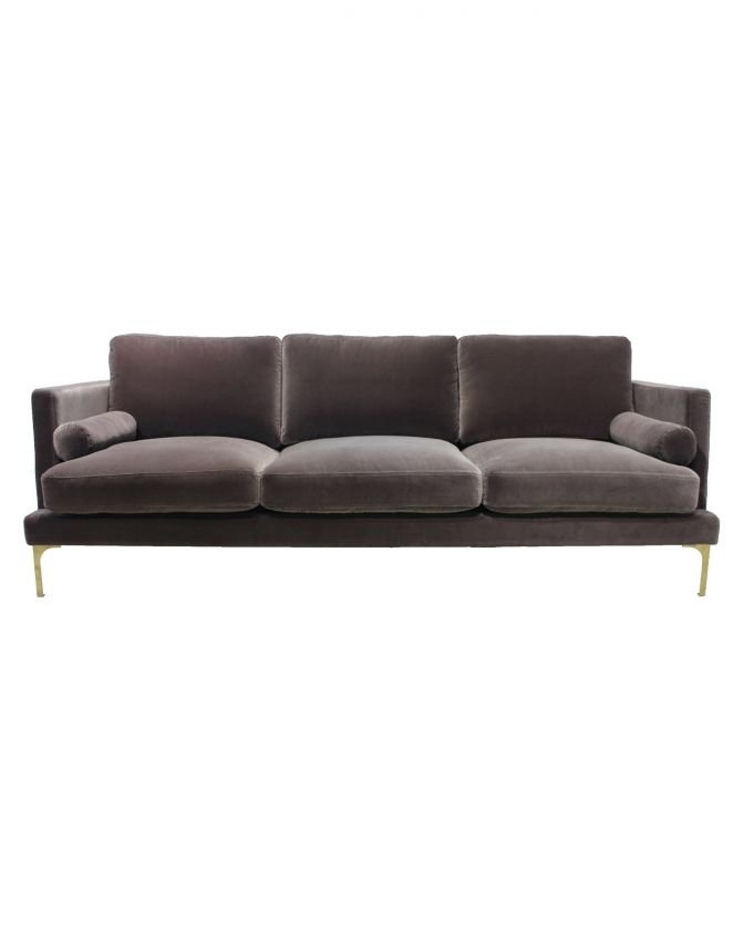 Bonham sofa 3-seater huckleberry/brass
