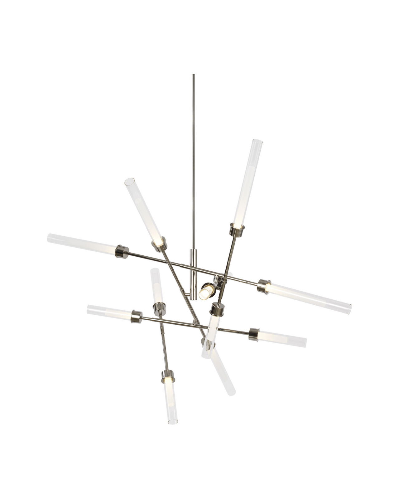 Linger 12-Light Abstract Chandelier Polished Nickel