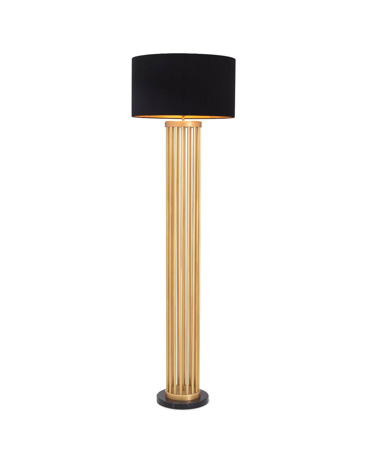 Condo Floor Lamp Antique Brass/Black