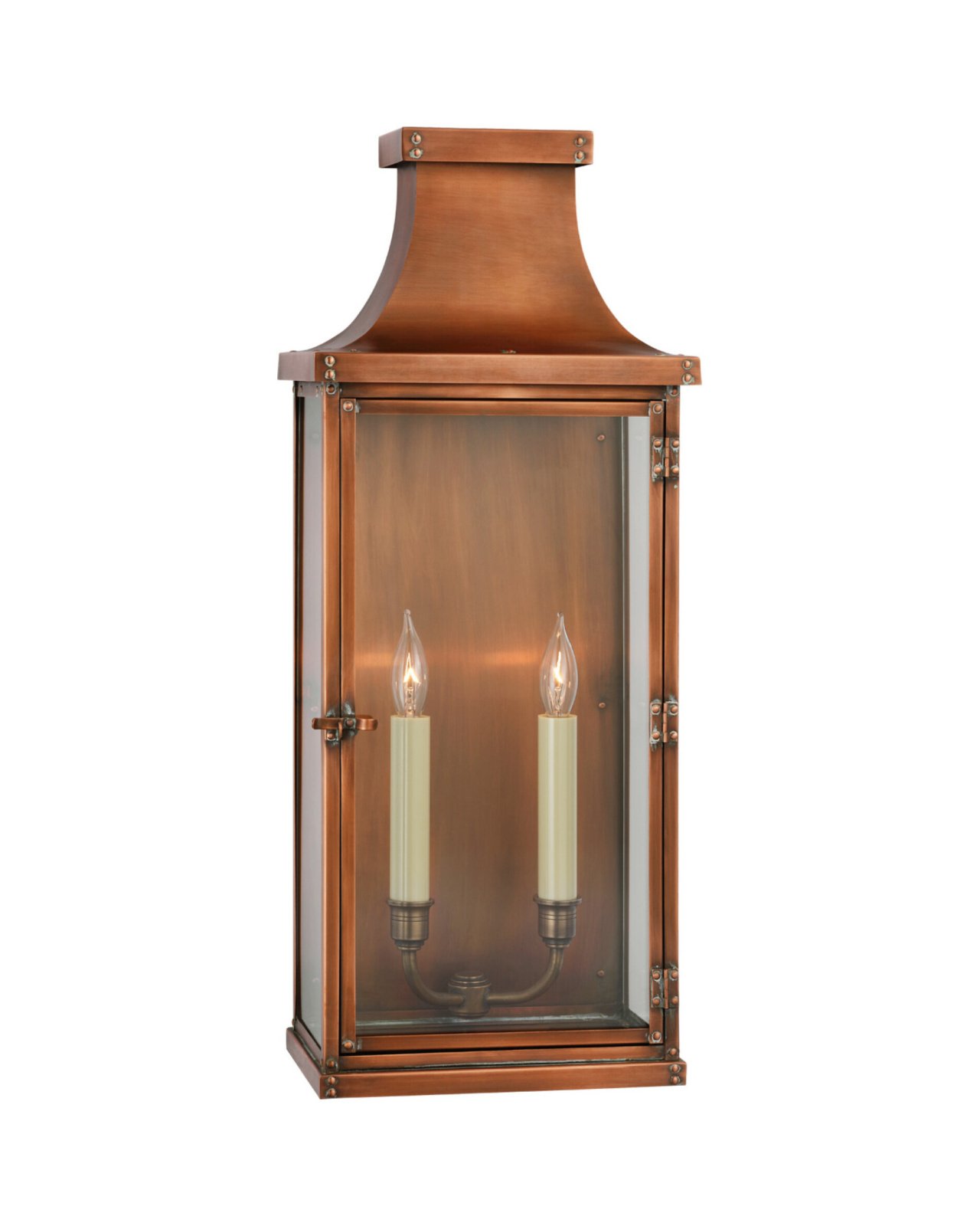 Bedford Wide Tall 3/4 Lantern Natural Copper