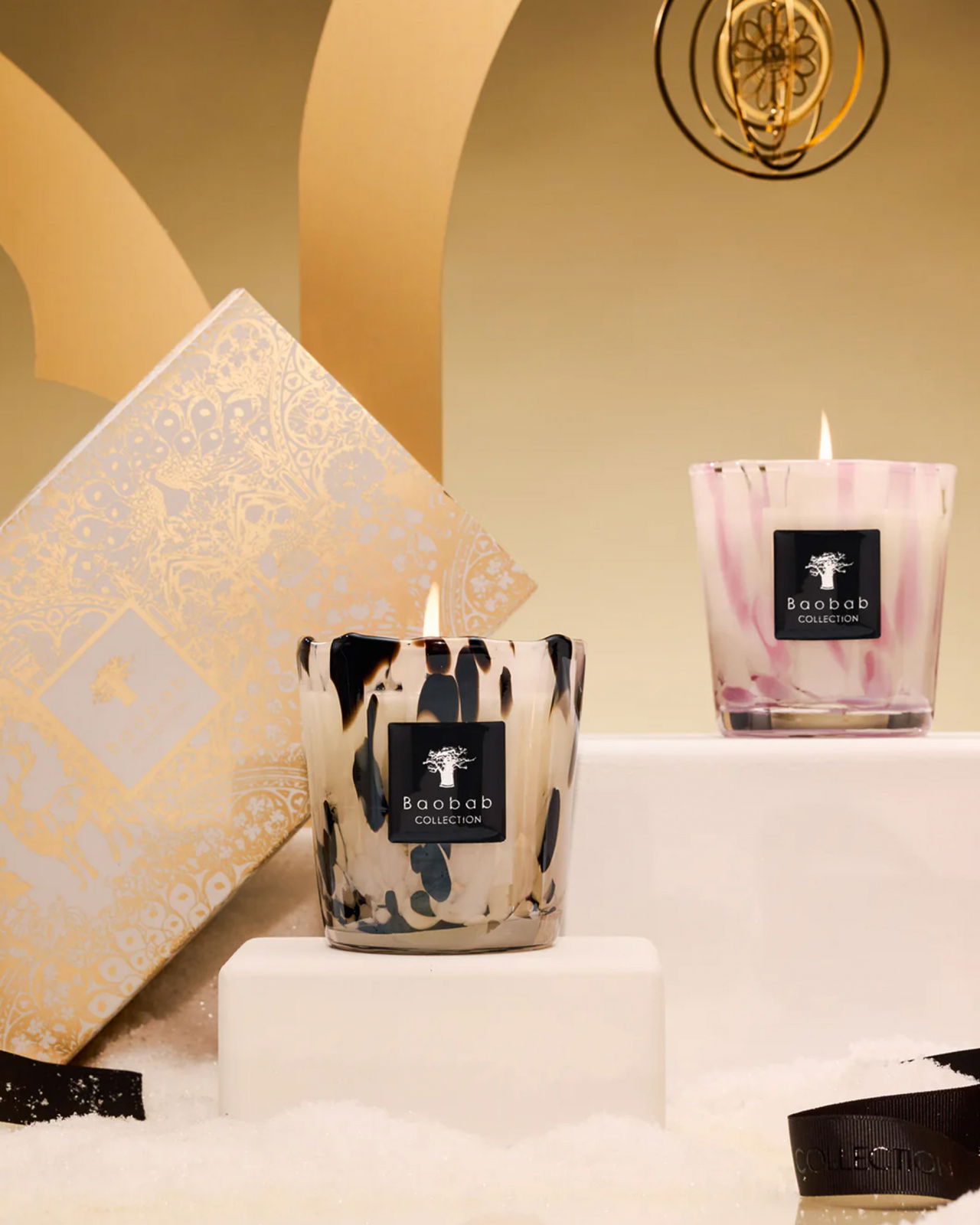 Black & White Pearls Duftkerzen-Duo