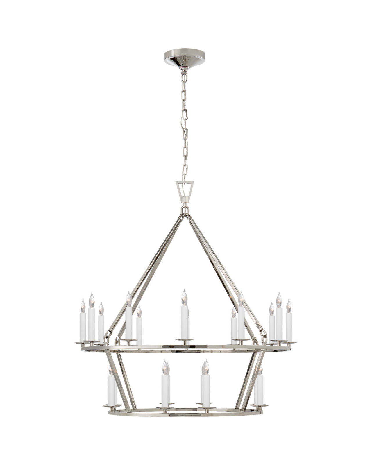 Darlana Two-Tier Chandelier Polished Nickel Medium