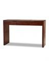 Kensington console table leather three-drawer