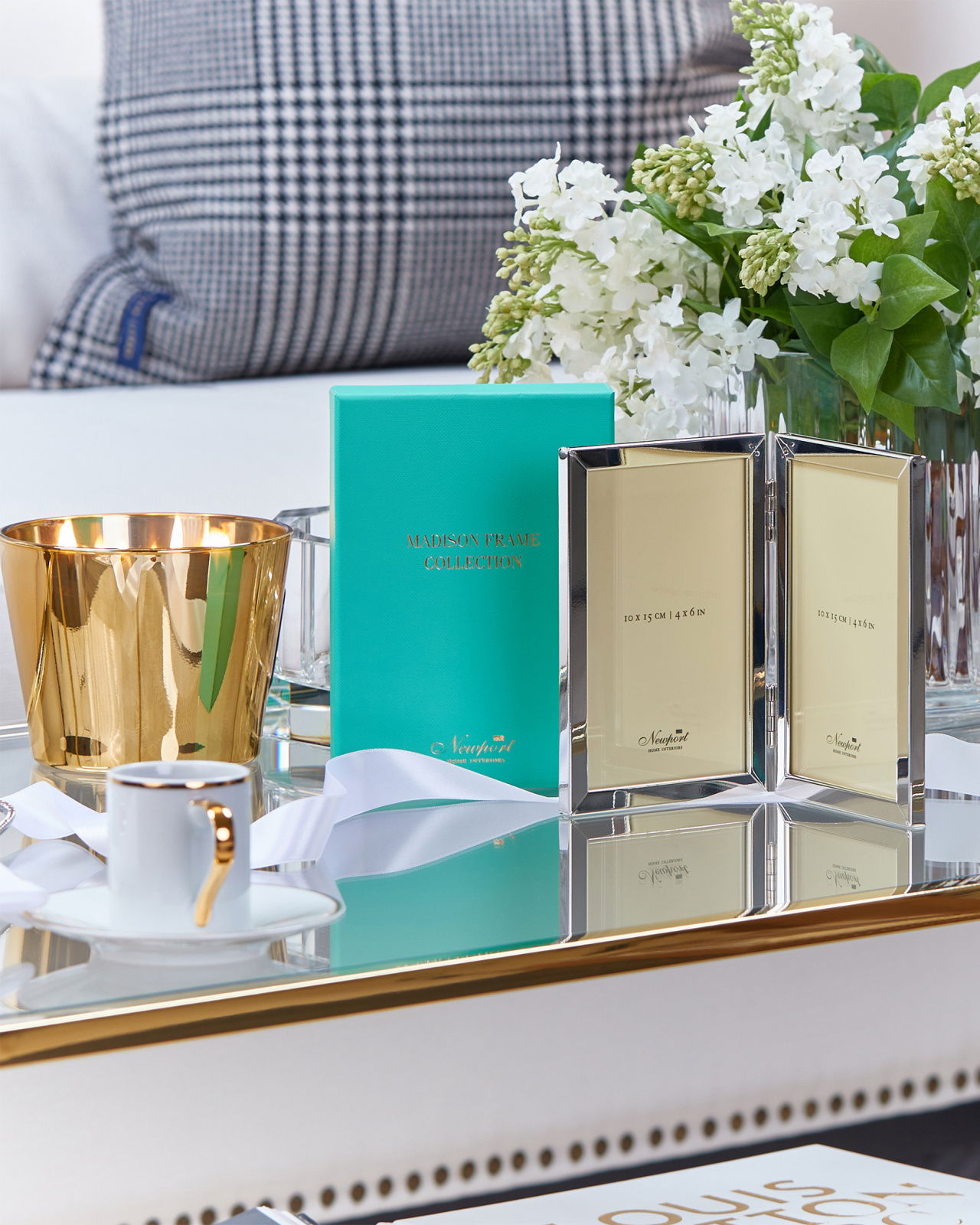 Greta Bilderrahmen silber doppelt