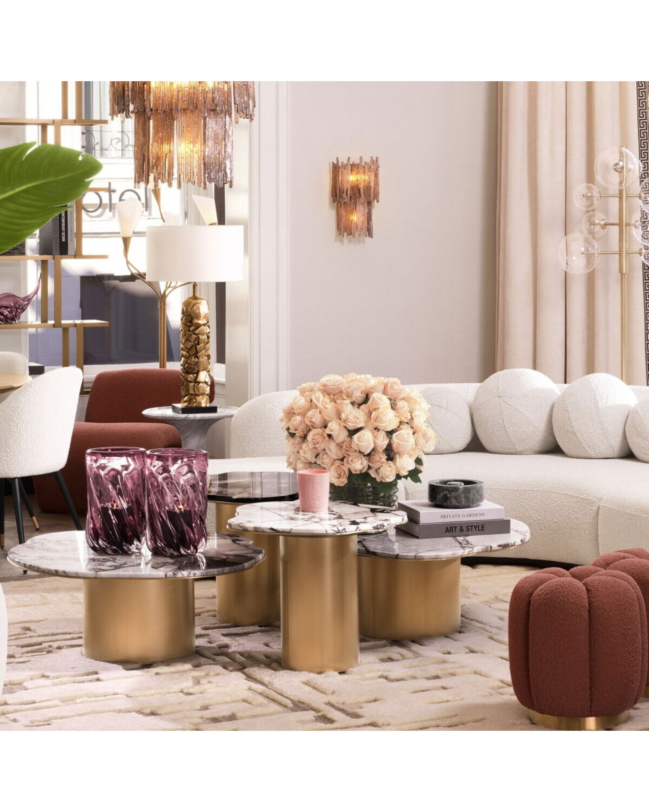 Saint Roch wandlamp geborsteld messing