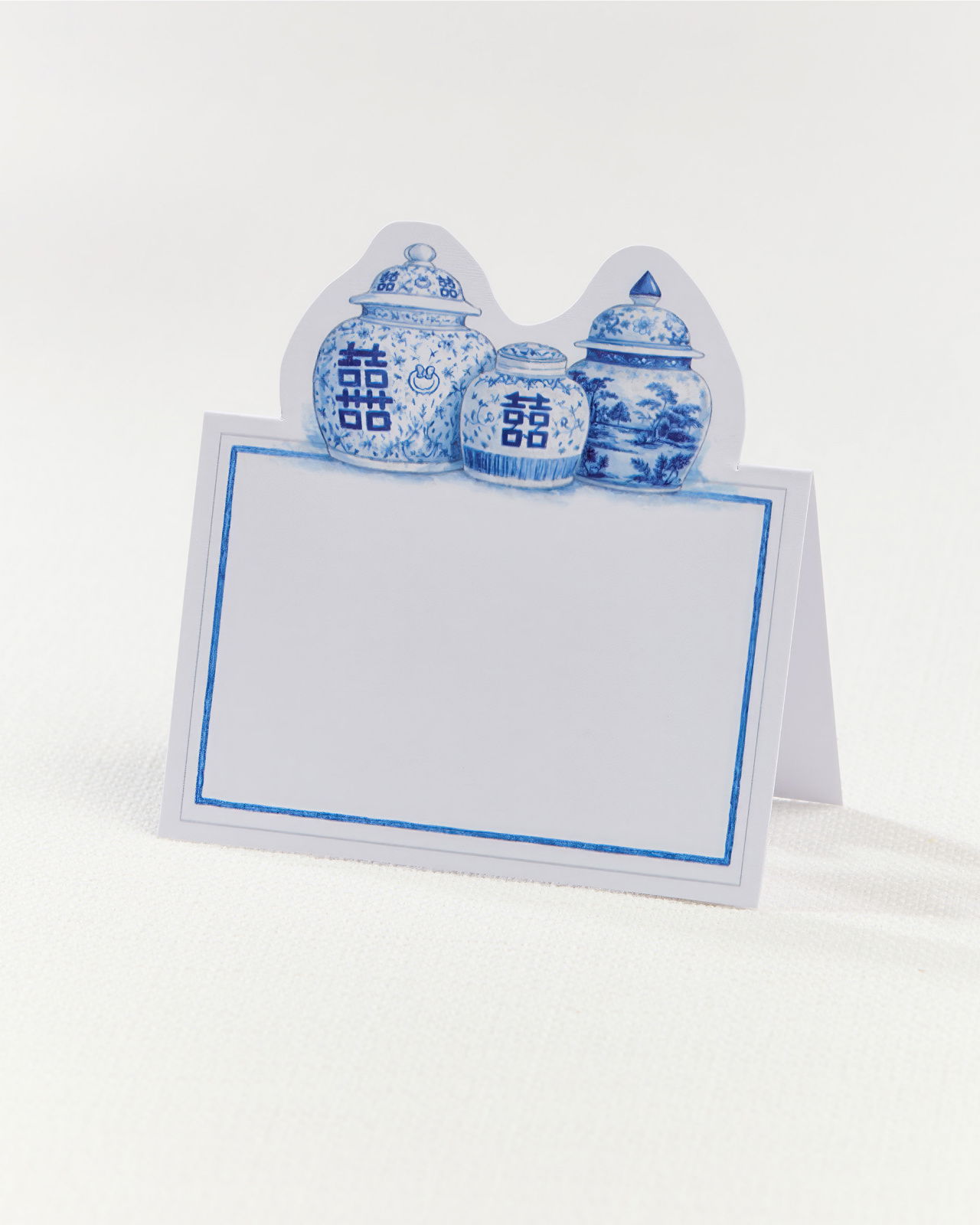 Porcelain Blue naamkaartjes 8-pack