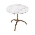 Cortina side table marble/white