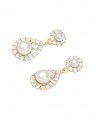 Petite Sofia pearl earrings crystal gold