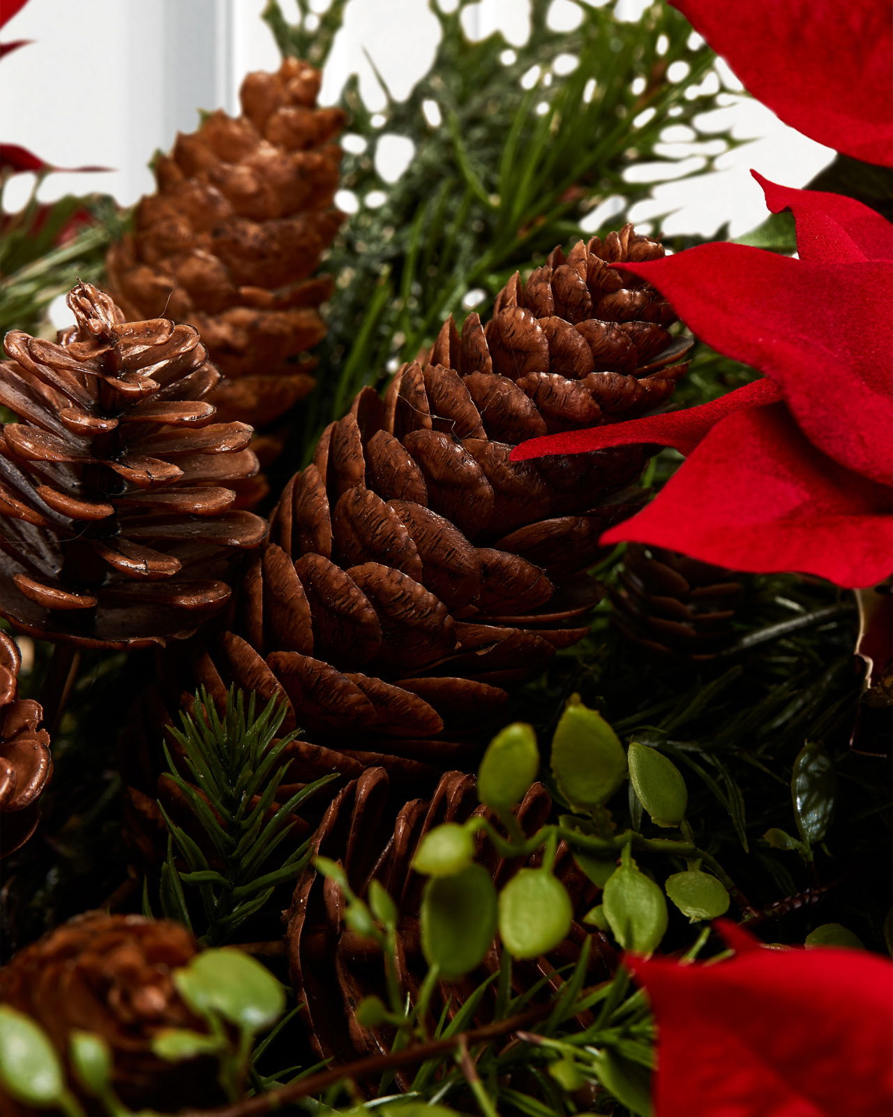 Joulutähti tekokasvi klipsillä punainen