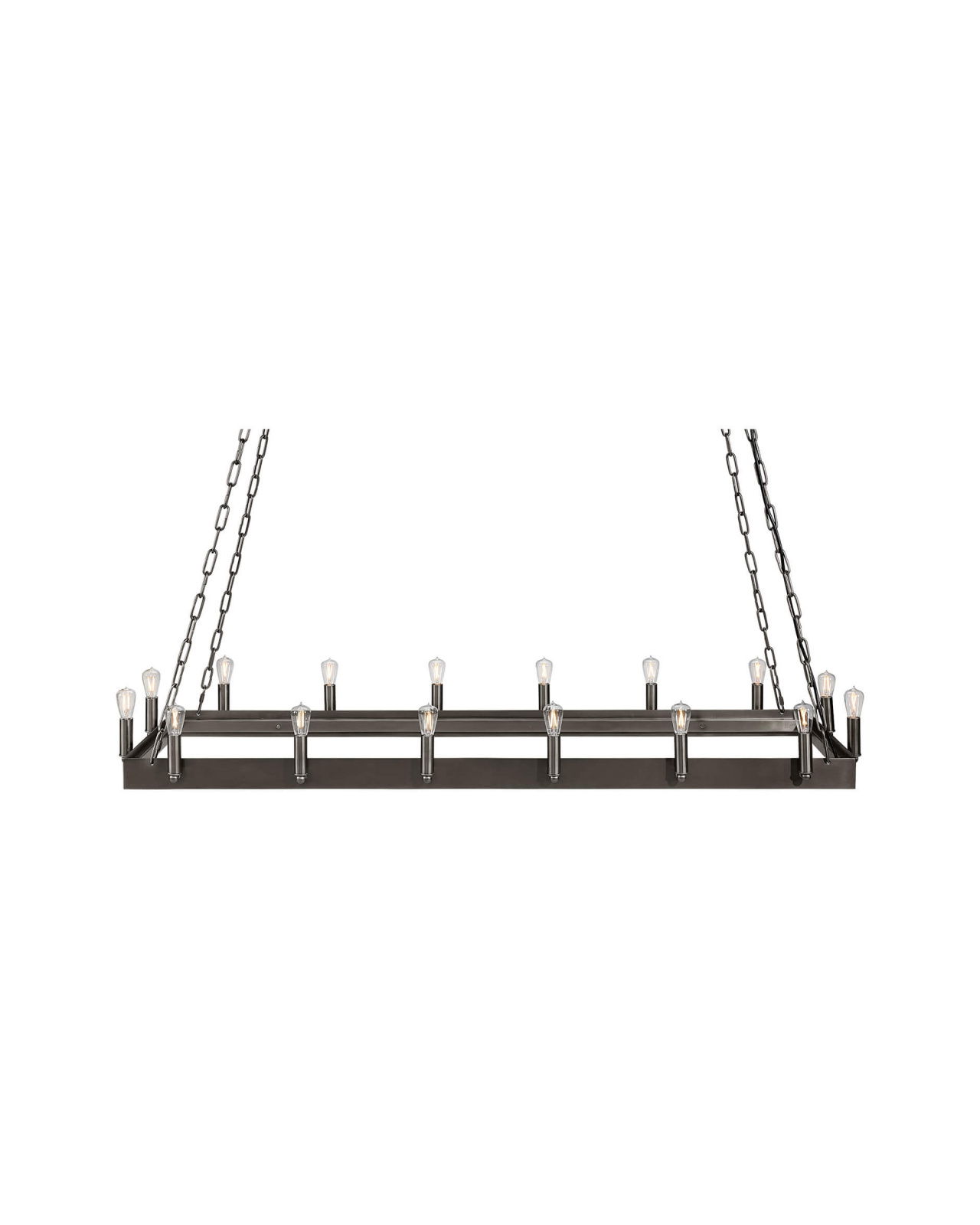 Crown Rectangular loftlampe antique iron
