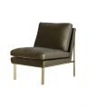 April lounge chair olive / brass