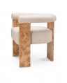 Percy armchair light brown mappa burl veneer