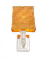 Wall Lamp Lexington Single Nickel/Rattan