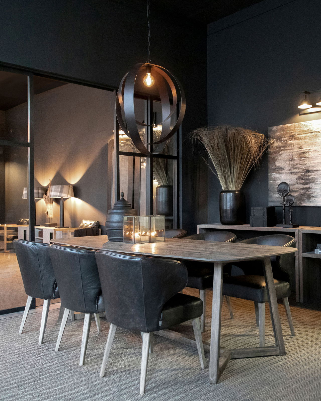 La Vella matstol svart