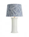 Mallory Table Lamp White/Navy Abstract Leaf