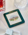 Clubhouse Coasters Green/White 6-pack