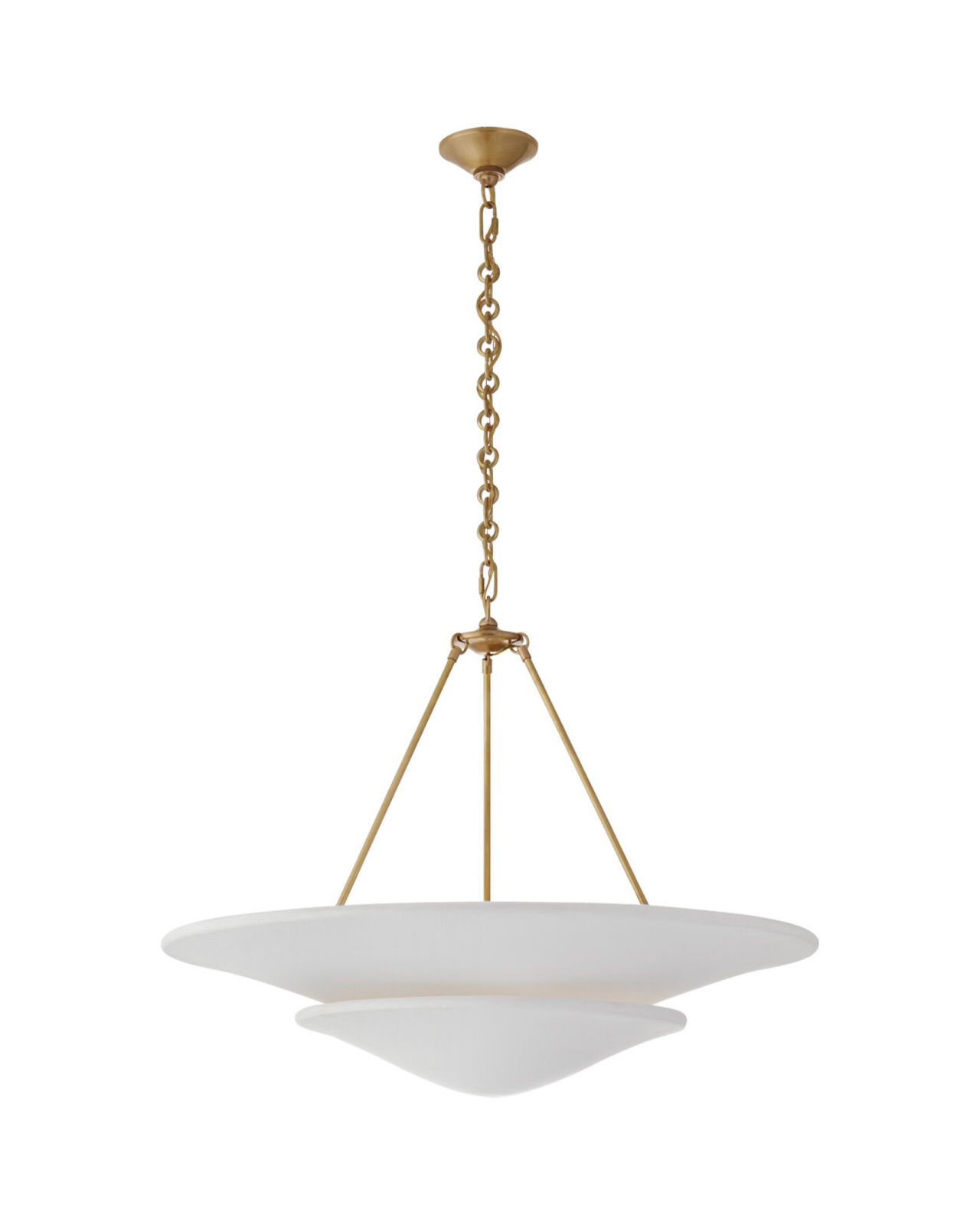 Mollino Tiered Chandelier Antique Brass L