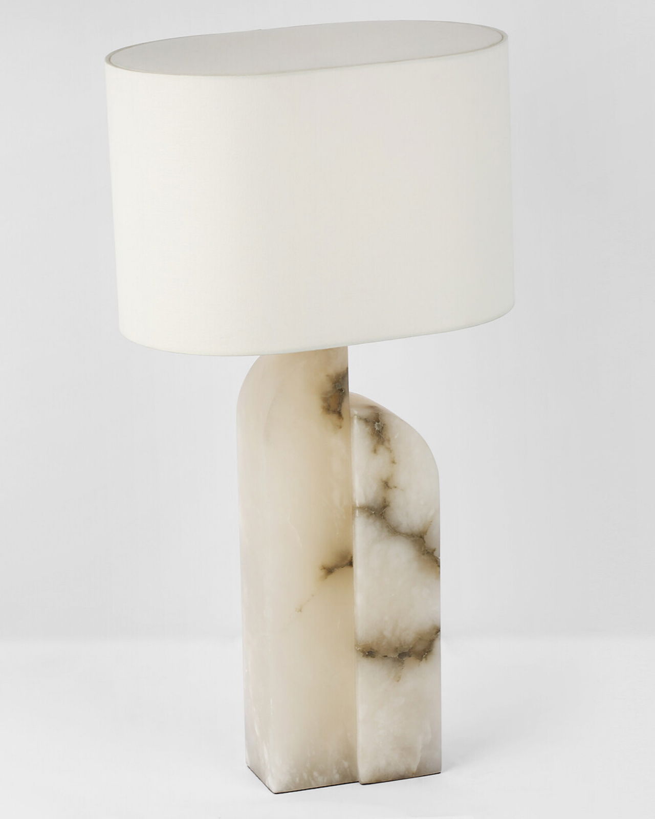 Savoye Large Right Table Lamp Alabaster