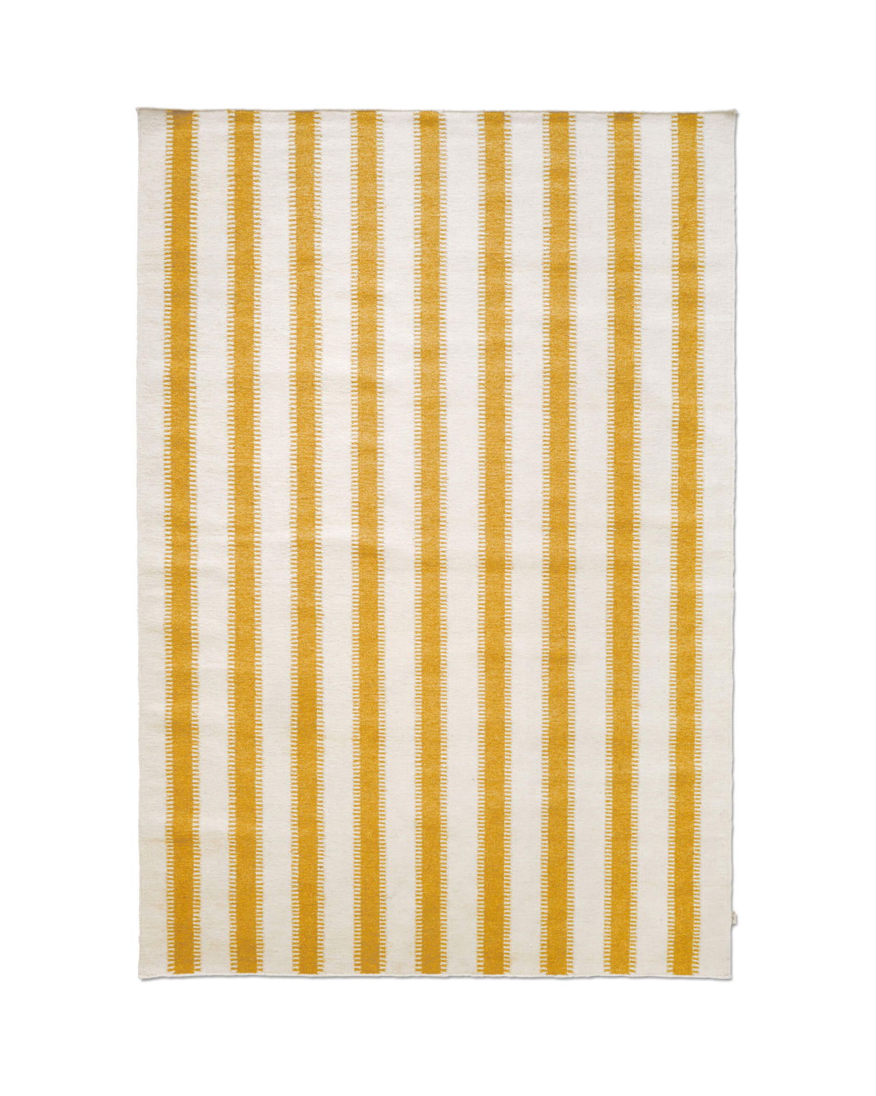 Stripes teppich off white/gelb