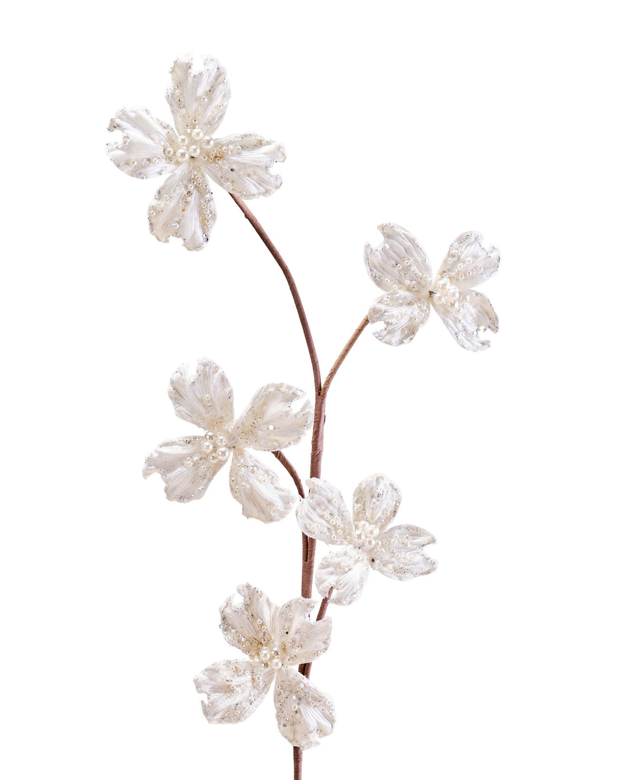 Dogwood Blossom Decorative Branch White