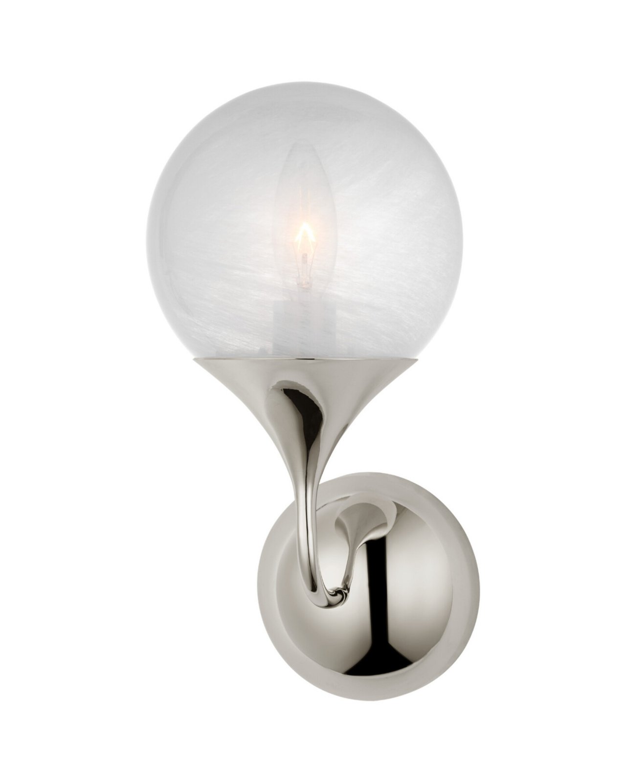 Cristol Small Single Sconce Polished Nickel
