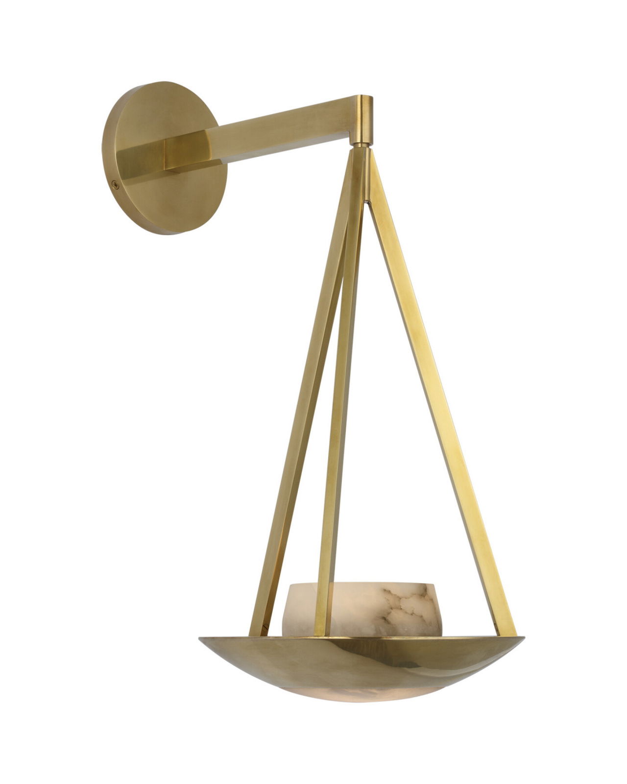 Divina 19" Floating Bowl Sconce Soft Brass