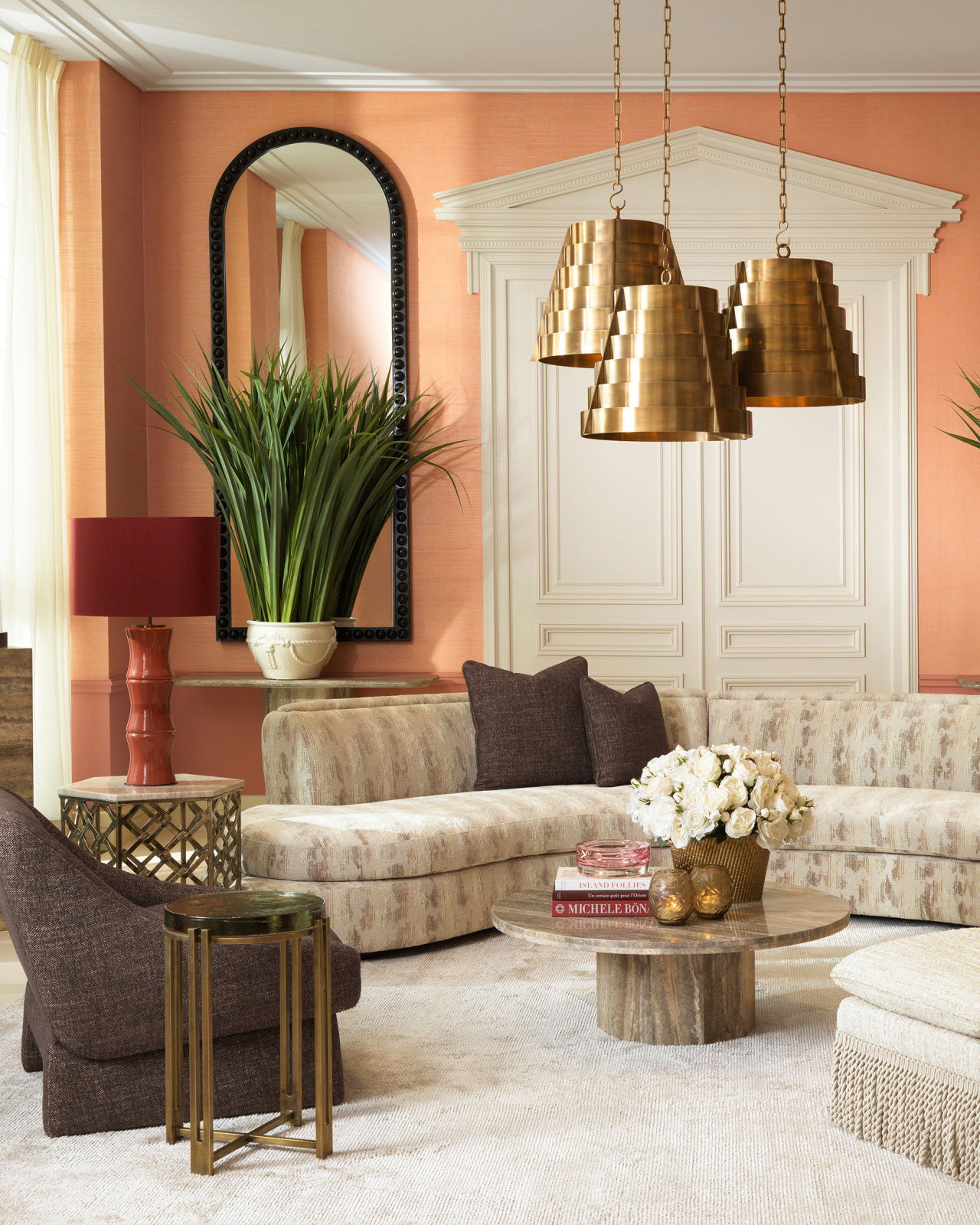 Fitzroy plafondlamp messing