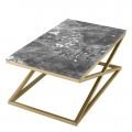 Criss Cross coffee table brushed brass