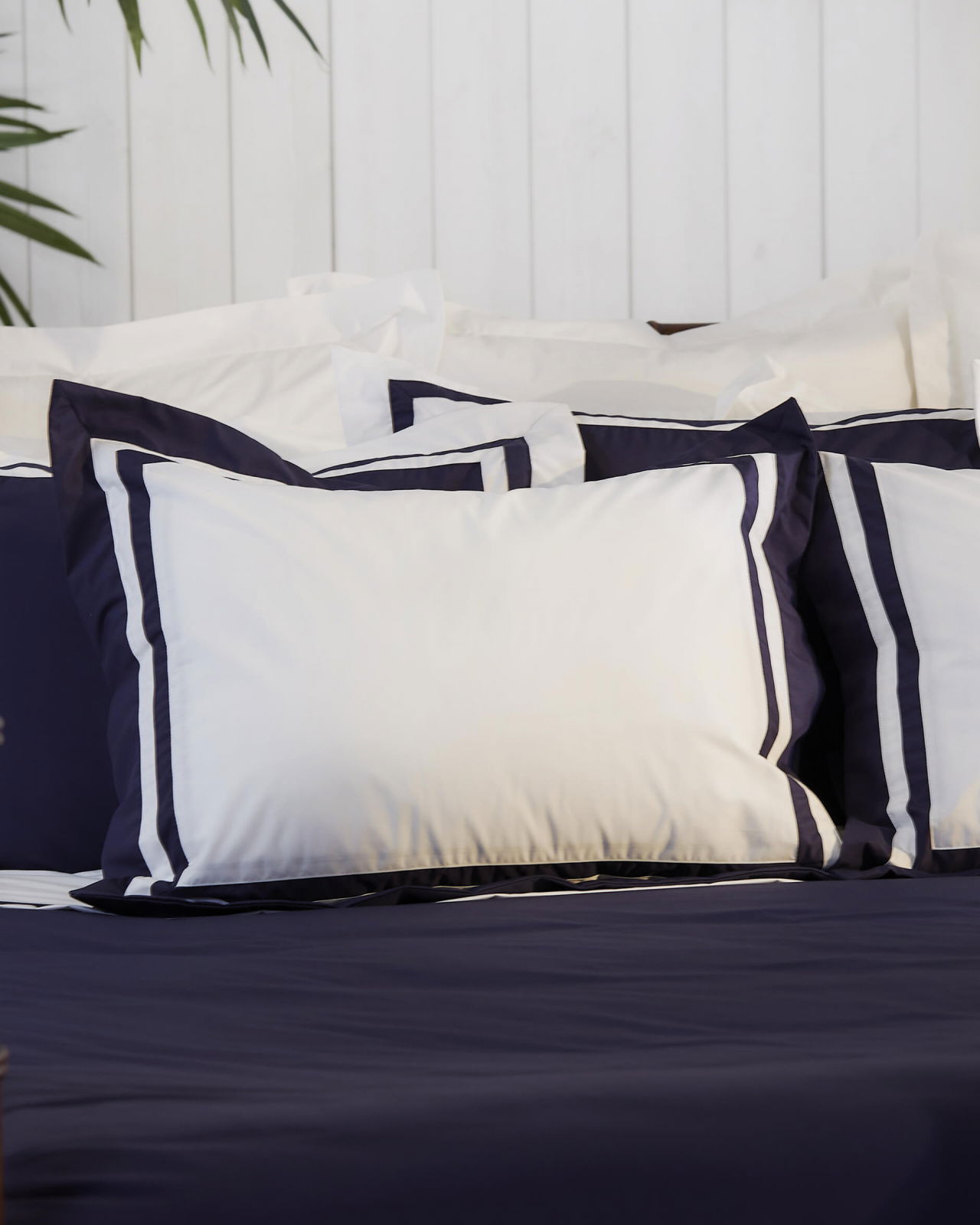 Belgravia örngott vit/blå