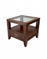 Martino side table with glass top Noble Brown