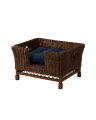 Cognac Hundebett Rattan