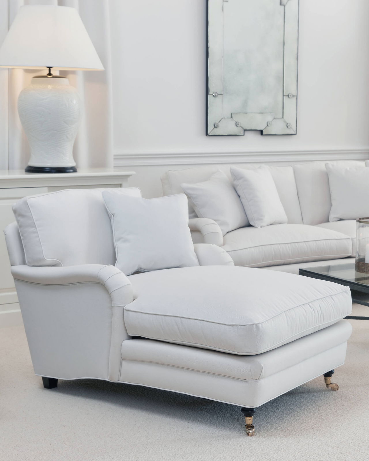 Howard Heritage schäslong off-white