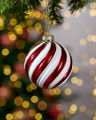 Melissa Weihnachtskugel rot/weiß 8cm