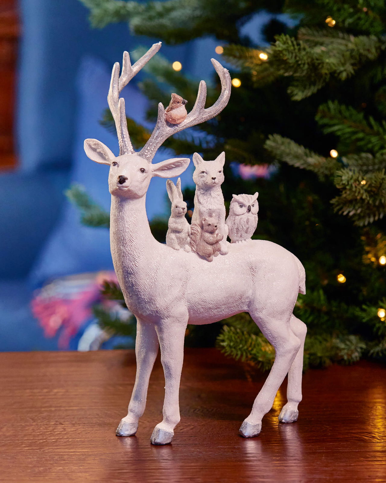 Bernice Deer Christmas Decoration White