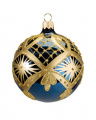 Lux Leonard Weihnachtskugel blau/gold