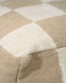 Square poef wit/naturel