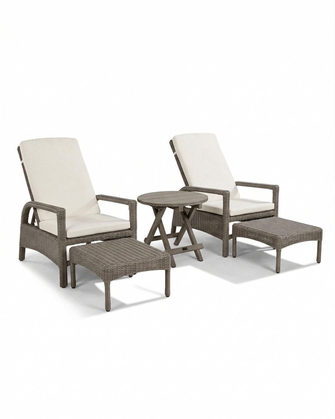 Tampa ligbed met vintage bijzettafel