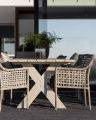 Cross Dining Table Charcoal 220cm