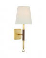 Griffin Sconce Antique Brass and Saddle Leather