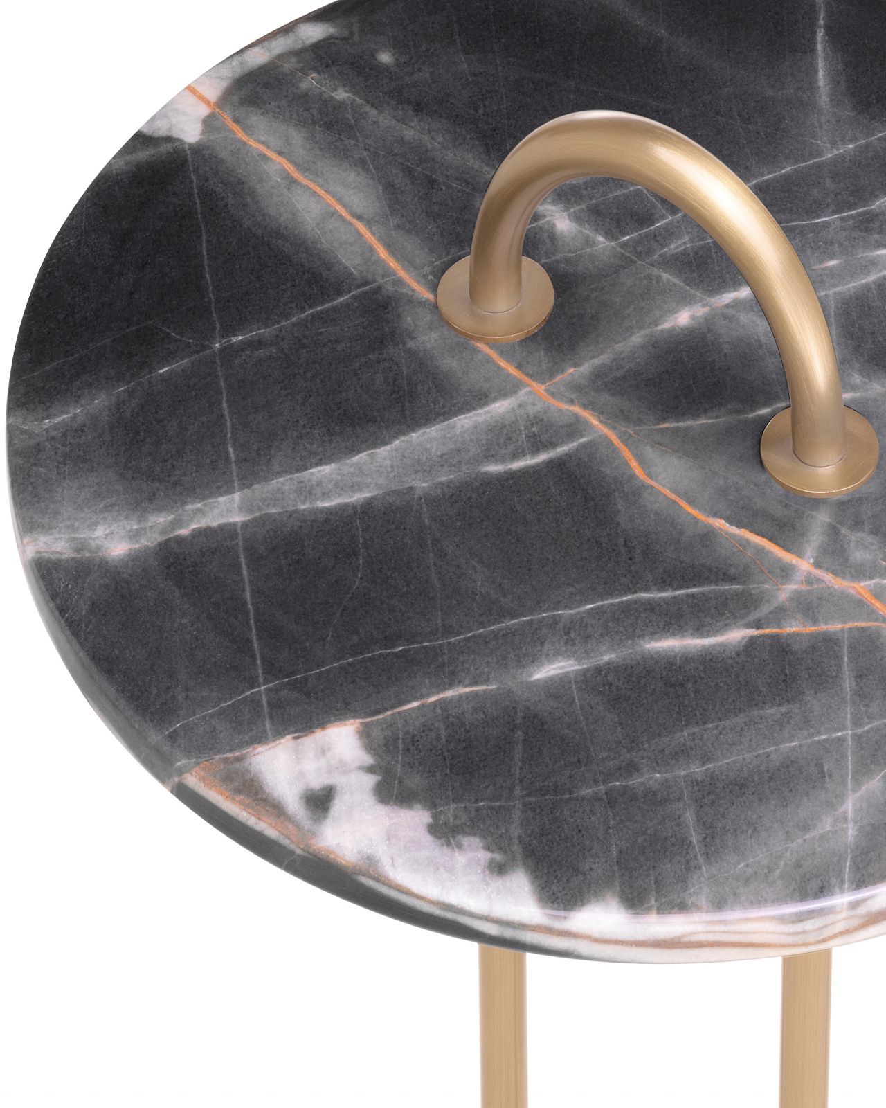 Zappa Side Table Black Marble