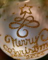 Lux Merry Christmas Bauble White/Gold 2024