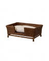Cognac Hundebett Rattan