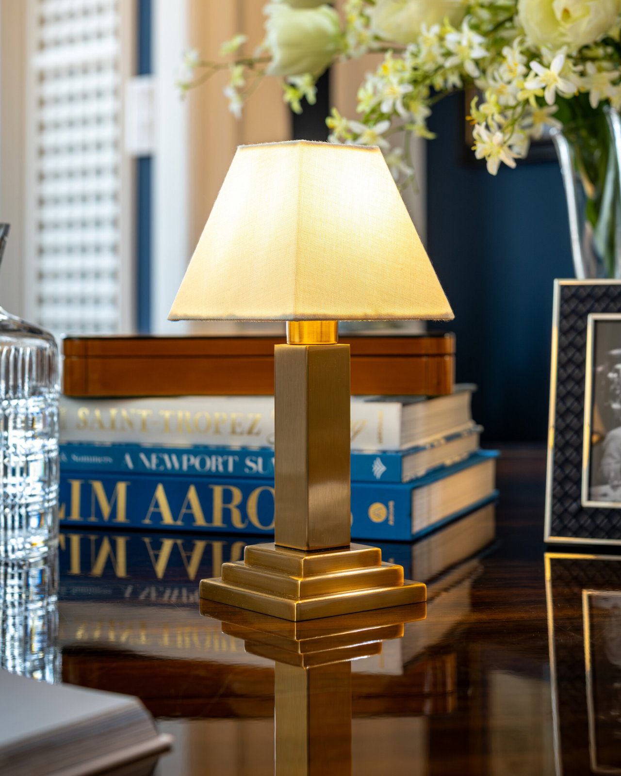 Charles Portable Table Lamp Vintage Brass